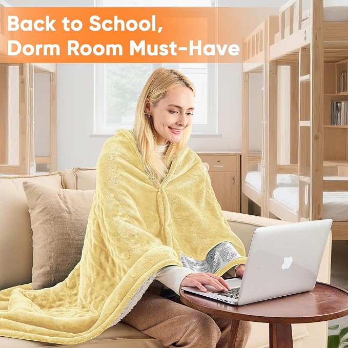 greenoak Heated Blanket Electric Throw 50"X60", Heating Blankets - Image 5