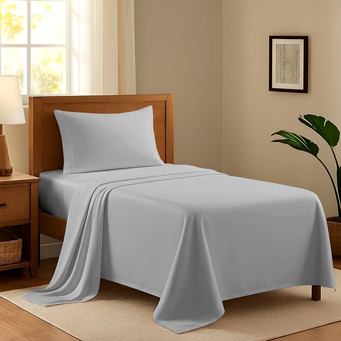 100% Egyptian Cotton Twin XL Bed Sheets Set by AshtonSheets