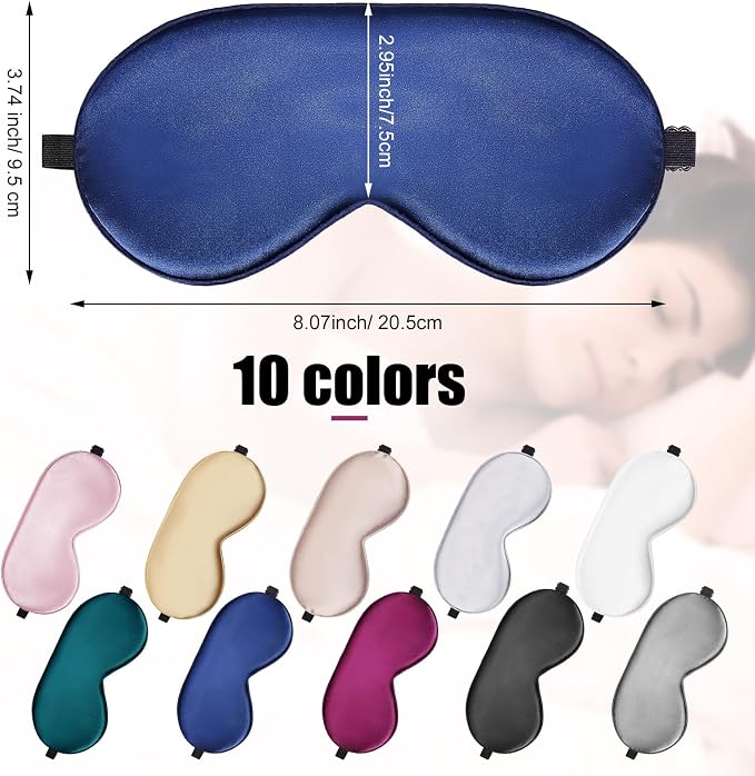 Xtinmee 30 Pieces Silk Sleep Mask Silk Eye Mask - Image 2