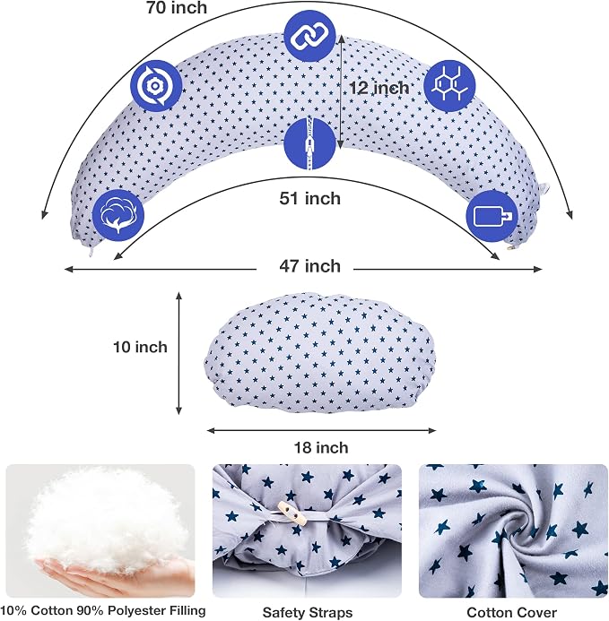 Chilling Home Pregnancy Pillow, C Shaped Pregnancy Pillows - Image 5
