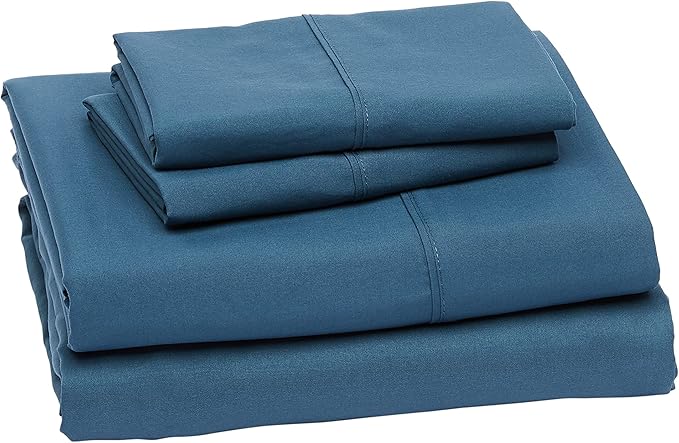 Amazon Basics Lightweight Breathable Super Soft Microfiber 4-Piece Bed Sheet Set - Image 2