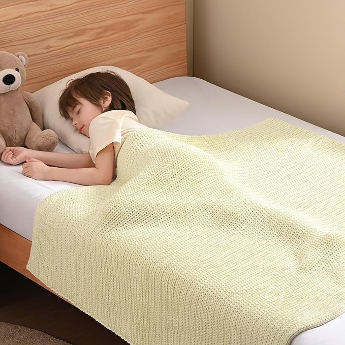 Guohaoi Knitted Weighted Blanket Kids No Beads Cooling Heavy Blanket, Home by GuohuoiHomeKitchen