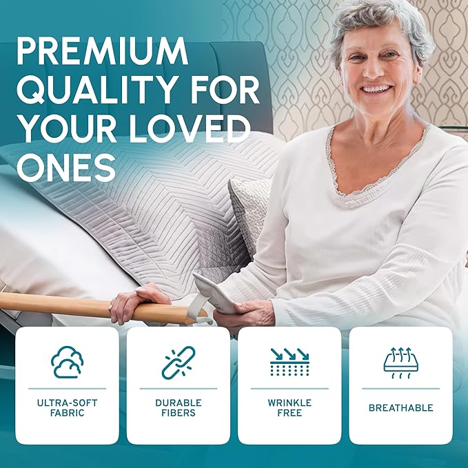 White Classic Fitted Hospital Bed Sheets Set of 3, Cotton Fitted Sheet - Image 4