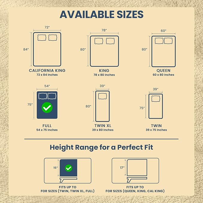 Full Size Mattress Protector Waterproof, Premium 200 GSM Terry Mattress Cover - Image 3