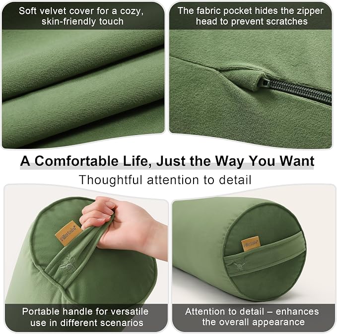 Body Pillow for Adults, Long Round Pillow, Big Cylindrical Pillow, Large Full - Image 5