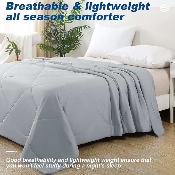 Cooling Comforter King Size, Double-Sided Cold Tech Fabric Quilted Bed - Image 7