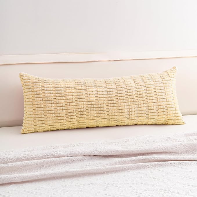 Aegero Corduroy Decorative Throw Pillow Covers 14x36 Inch Soft Striped Pillow by Unknown