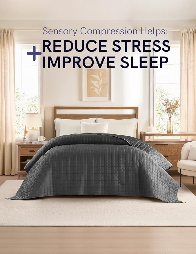 YnM Cooling Weighted Blanket for Adults, 15lbs Heavy Bed Throw for One Person - Image 3