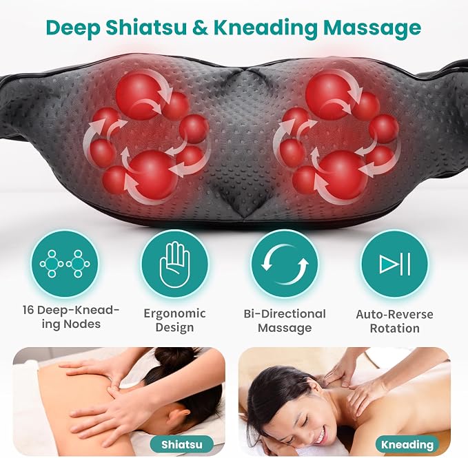 Nekteck Shiatsu Neck Massager - Image 2