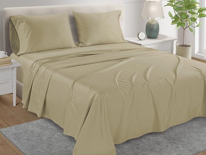 100% Egyptian Cotton Sheets California King Size, 800TC Breathable Bed Sheet Set - Image 4