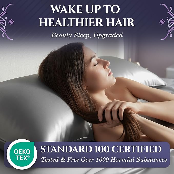 DECOLURE 100% Pure Mulberry Silk Pillow Case Standard Size – Highest Grade 30 - Image 3
