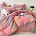 mixinni 100% Cotton Double Layer Yarn Duvet Cover Set, Vintage Patchwork Floral by mixinni