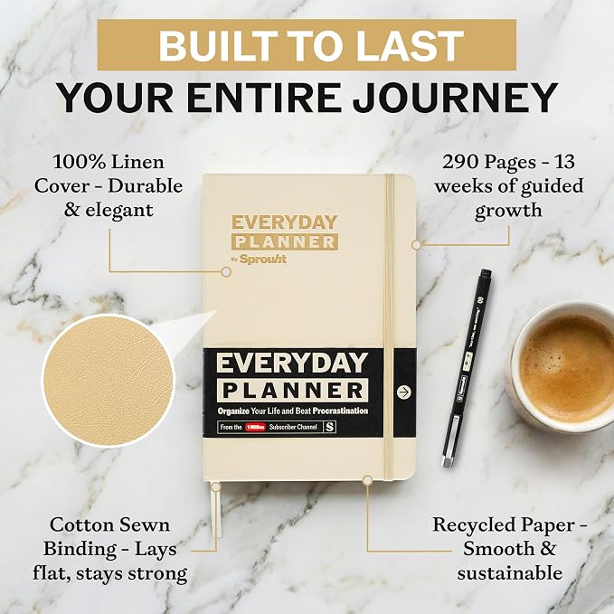 Undated Daily Planner | 90 Day Daily & Weekly Productivity Journal - Image 3
