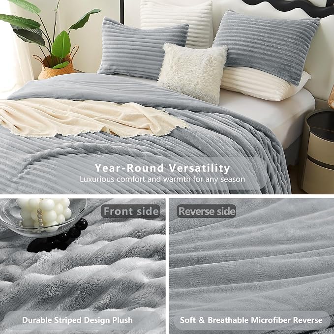 CozyLux Fluffy King Size Comforter Set - Image 4
