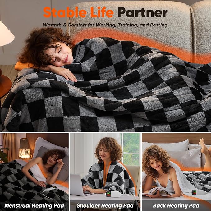 Heated Electric Blanket Throw, 50X60 Heating Blanket - Image 3