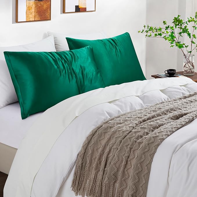 Satin Pillowcases with Zipper （20x30）, Queen Size Pillowcases Set of 2 - Image 5
