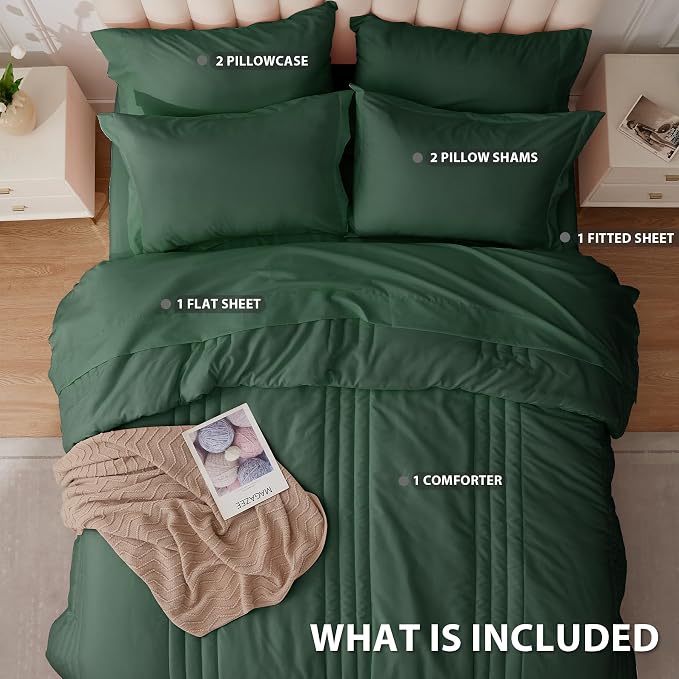 Full Comforter Set Emerald Green - Image 3