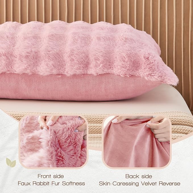 YZ HOME Faux Fur Fluffy Body Pillow - Image 3