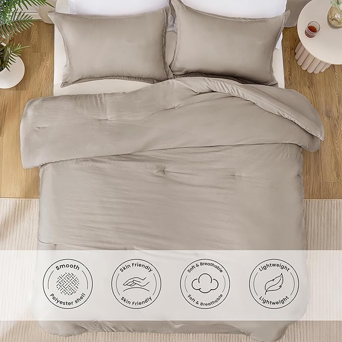 Love's cabin Burlwood Twin/Twin XL Comforter Set, 2-Piece Prewashed Bed Set - Image 3
