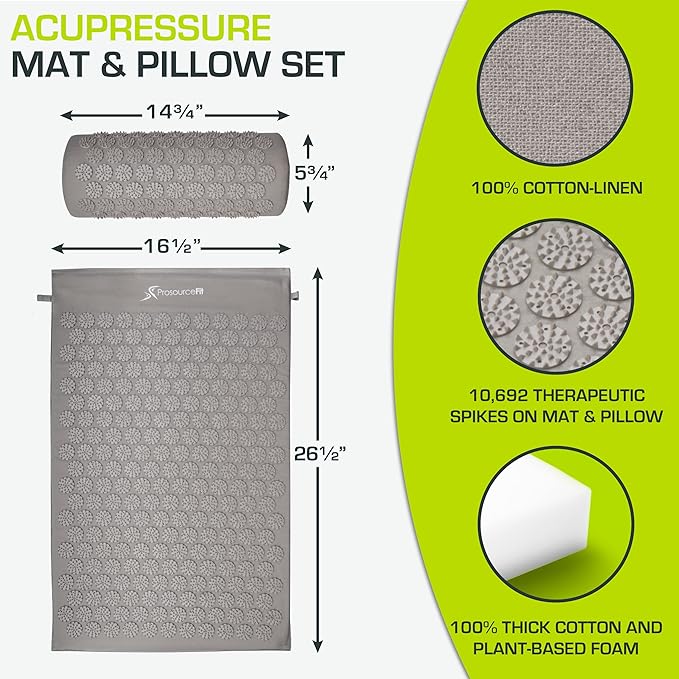 ProsourceFit Acupressure Mat and Pillow Set - Image 2