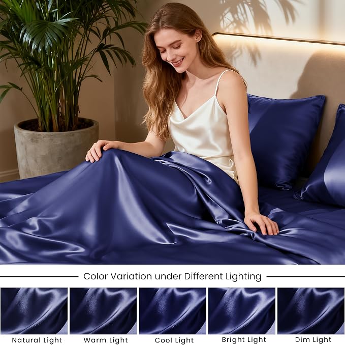 Love's cabin Twin XL Satin Sheet Sets - Image 7