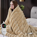 Heated Blanket Full Size, Faux Fur Cozy Heating Blanket by Unknown