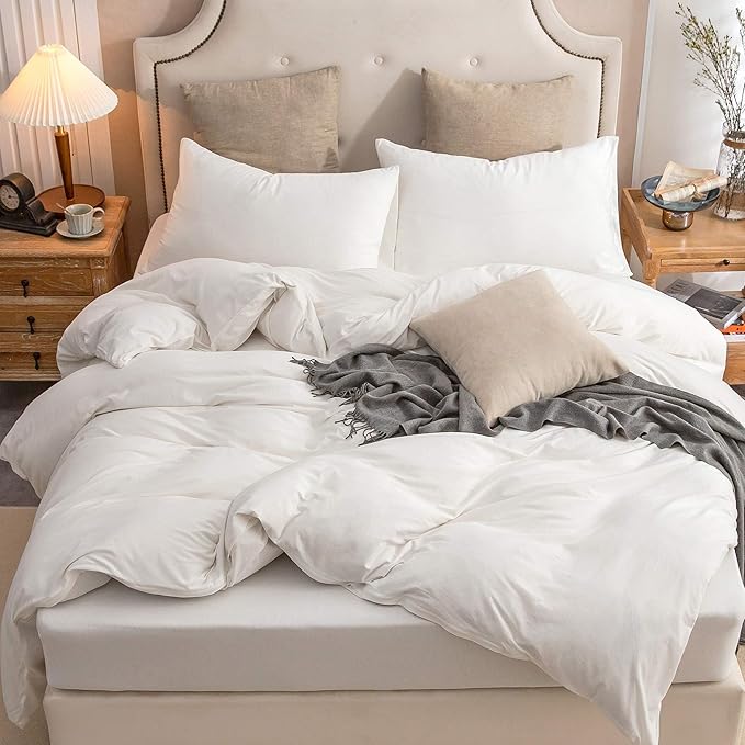 PURE ERA Jersey Knit Duvet Cover Set 100% T-Shirt Cotton Super Soft Comfy 3pc by PUREERA