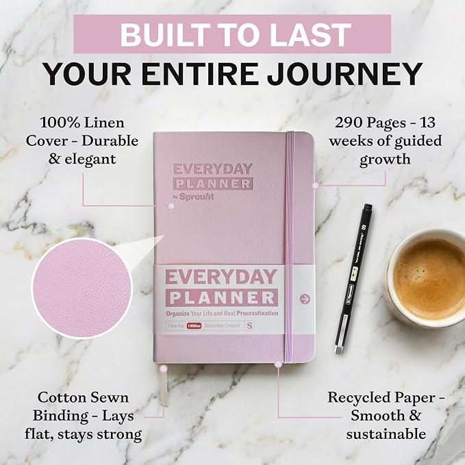 Undated Daily Planner | 90 Day Daily & Weekly Productivity Journal - Image 3