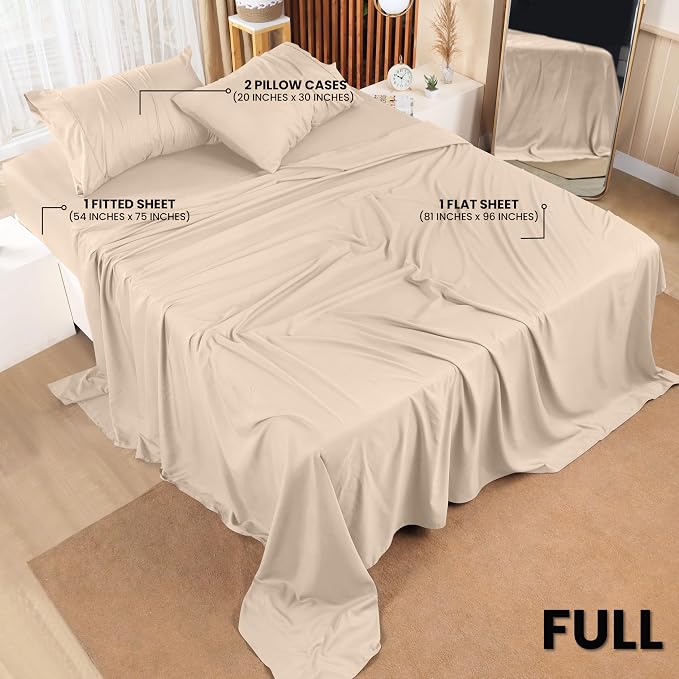 Utopia Bedding Full Sheet Set – 4 Piece Bed Sheets - Image 2