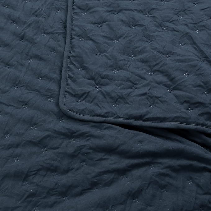 ROARINGWILD Navy Blue Queen Size Quilt Bedding Set - Image 5