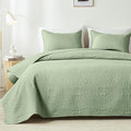 akkialla King Size Quilt Set, Sage Green Ultrasonic Bedspread, Lightweight Soft by akkialla