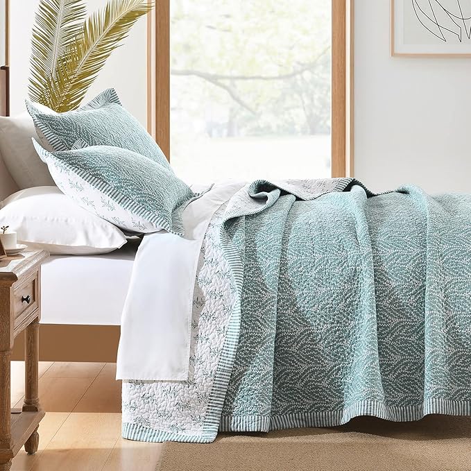 SahSahCasa Quilt Set Queen Size, 100% Cotton Quilt Bedding Set Bedspread - Image 3