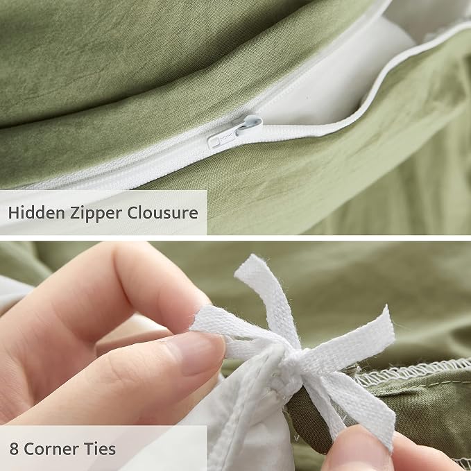 Oli Anderson Sage Green Duvet Cover King Size - Image 4