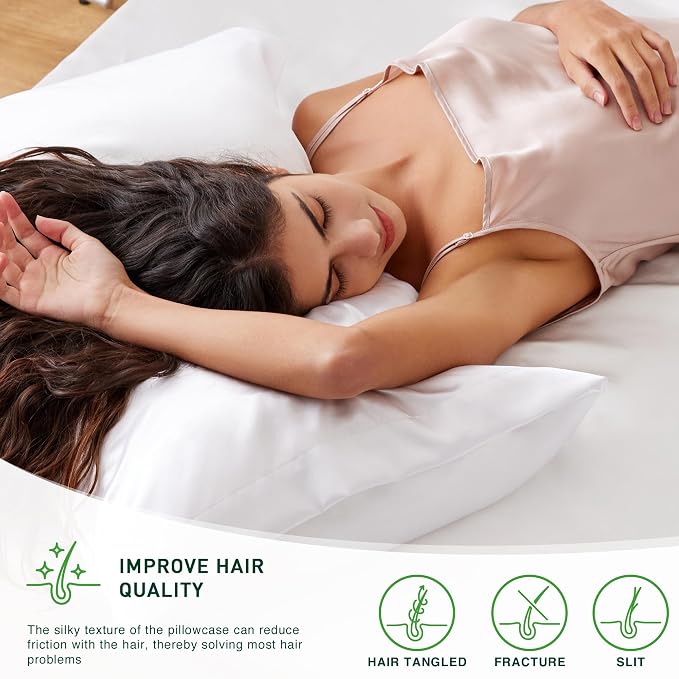 Love's cabin Satin Pillowcase Set of 2 Standard Size 20x26, Cooling Pillow - Image 4