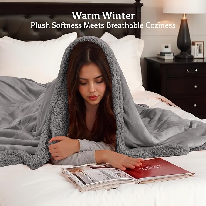 Heated Blanket Throw Size 50" x 60" Electric Blanket - Image 5