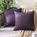 MIULEE Pack of 2 Decorative Outdoor Solid Waterproof Throw Pillow Covers Faux by MIULEE