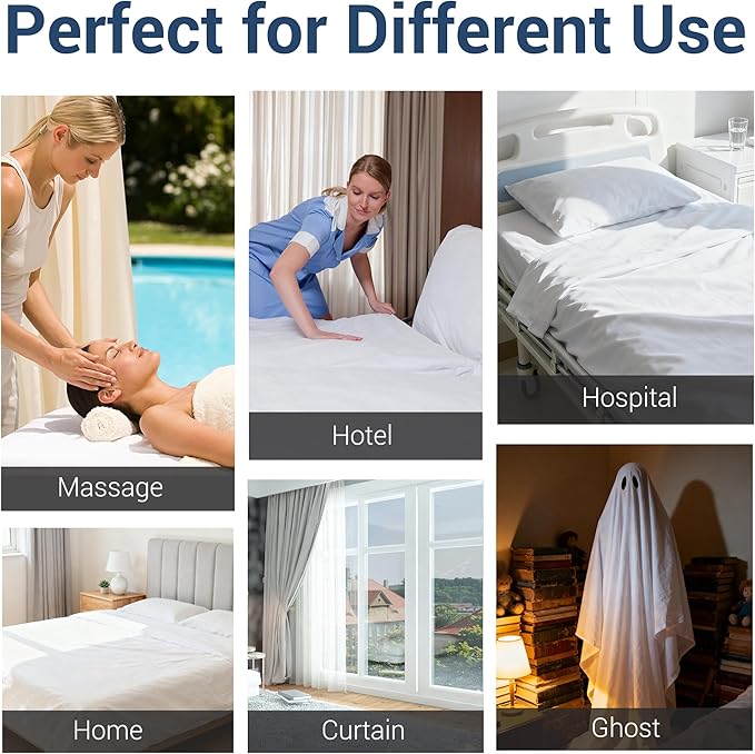 Bulk Queen Flat Sheets Only, 6 Pack Quick Sort Top Bed Sheet, Color-Coded Label - Image 3