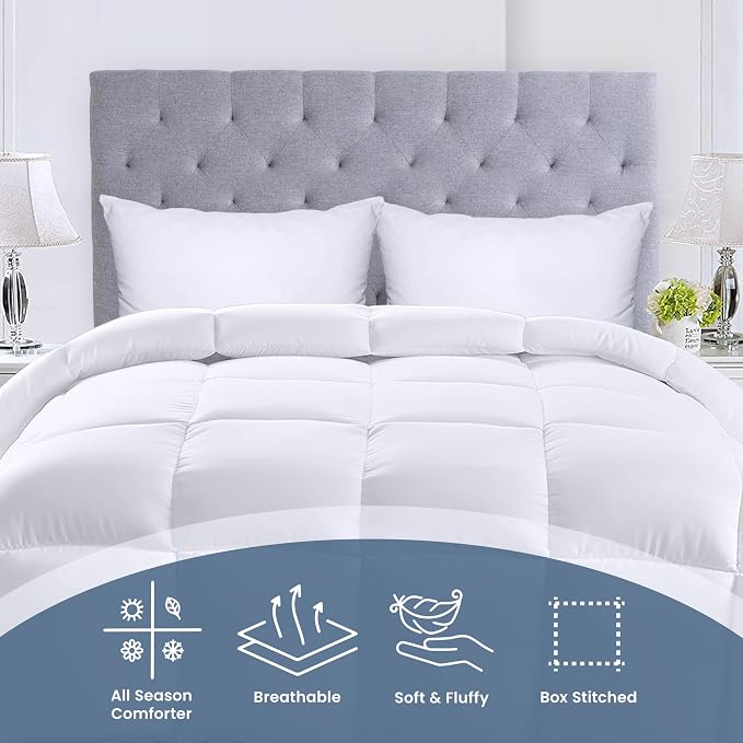 Utopia Bedding Comforters Queen Size, All Season Duvet Insert, Down Alternative - Image 4