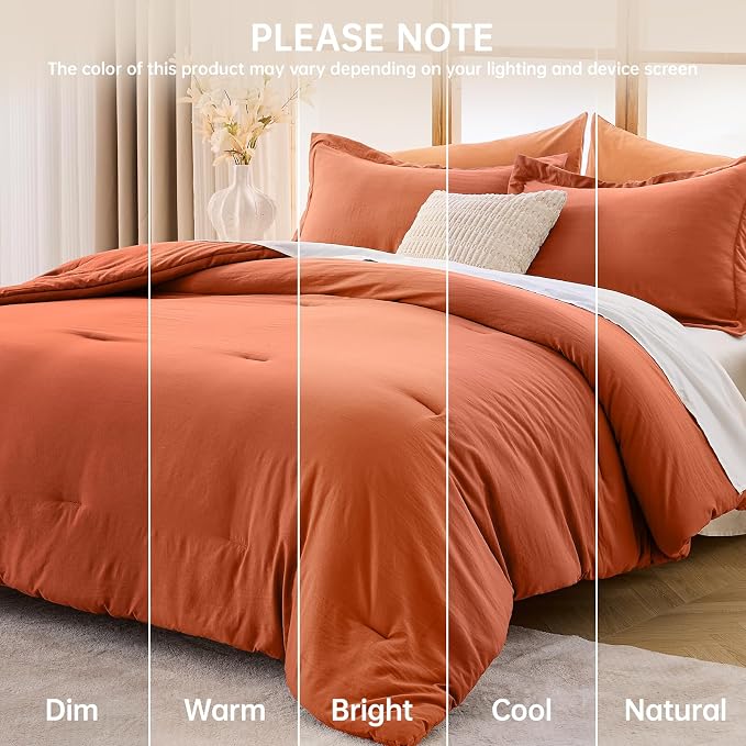 MUXHOMO Full Comforter Sets, All Season Ultra Soft Down Alternative Bedding - Image 9