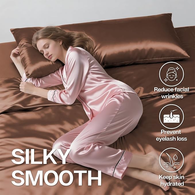 MR&HM Satin Body Pillow Cover, Soft and Breathable Body Pillow Case - Image 4