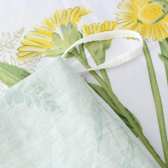 FADFAY Green Leaves Duvet Cover Set Premium 100% Cotton Daisy and Lavender - Image 4