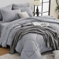HEVUMYI Light Grey King Comforter Set by HEVUMYI