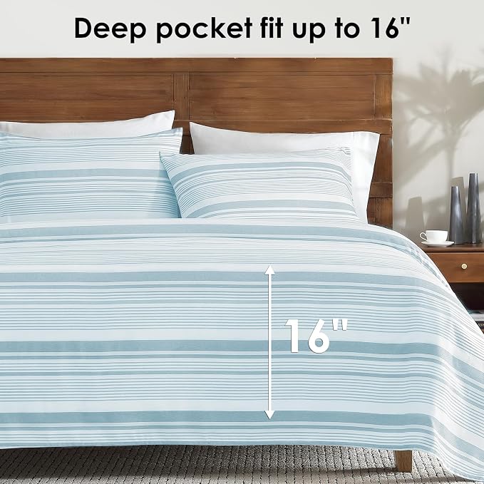 ClevaHome Classic Stripe Sheet Set - Image 3