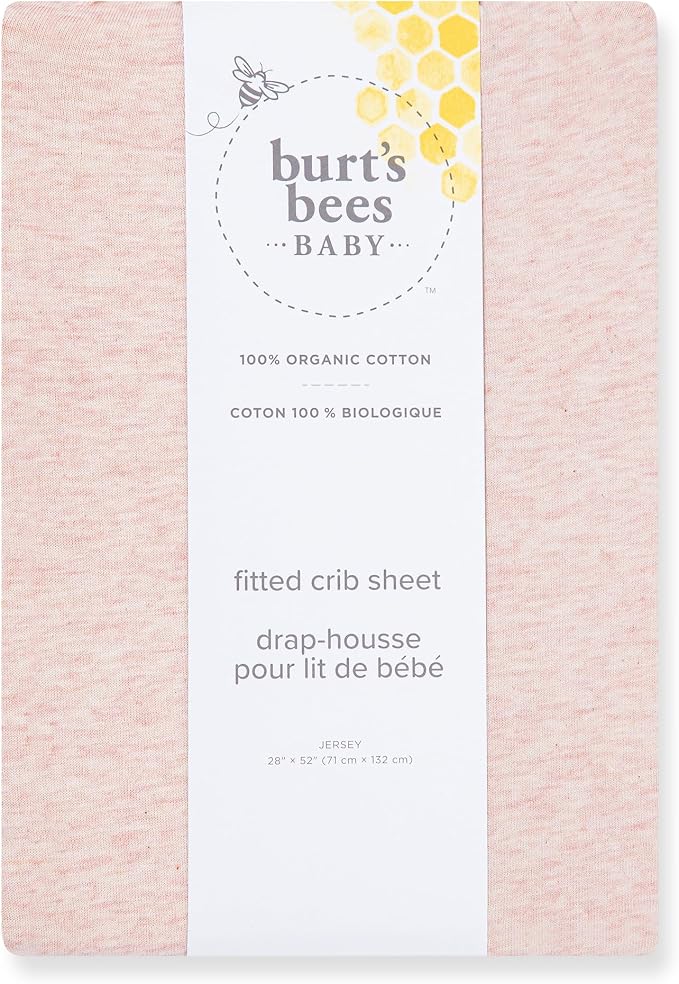 Burt's Bees Baby Essential Organic Cotton Fitted Crib Sheet, Breathable - Image 2