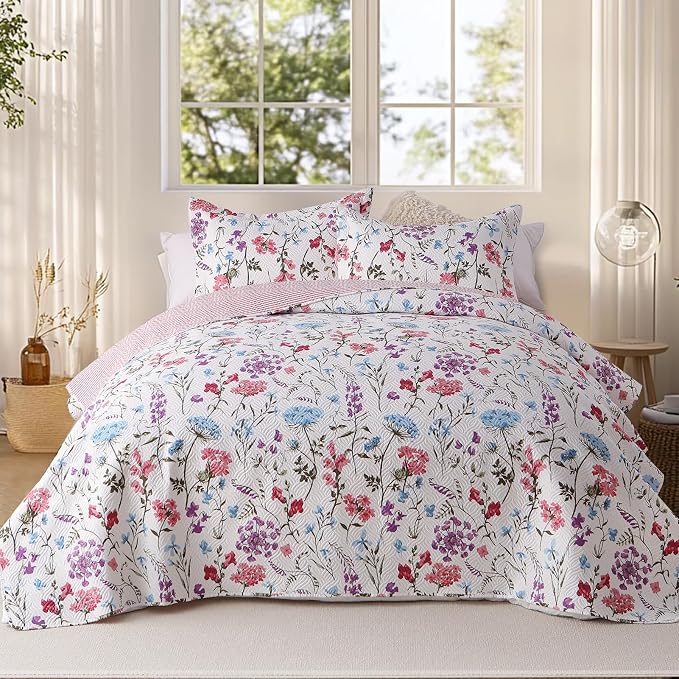 GOONE XL King Quilt Set 106"x96", Lightweight Spring & Summer Quilt Set - Image 9