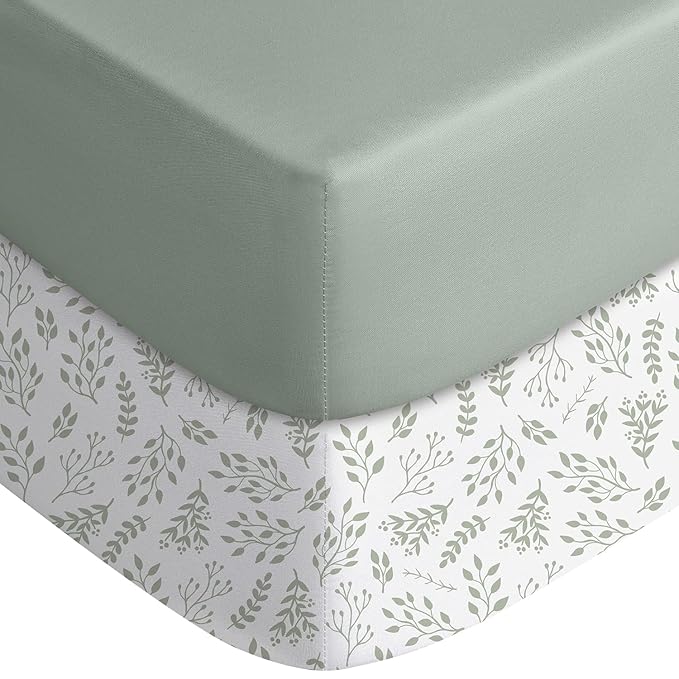 Yoofoss Pack and Play Sheets Fitted, Mini Crib Sheets 2-Pack by YOOFOSS