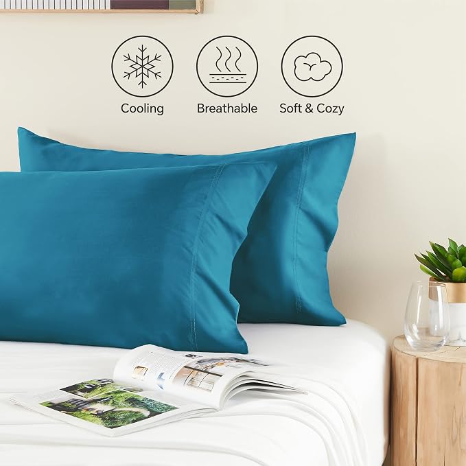BEDELITE Pillow Cases Queen Size Set of 2, Rayon Derived from Bamboo, Cooling - Image 4