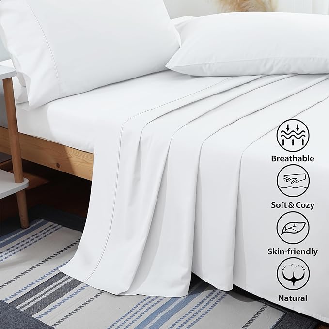 Flat Sheet Only King Size, 400 TC 100% Egyptian Cotton Flat Sheet - Image 3
