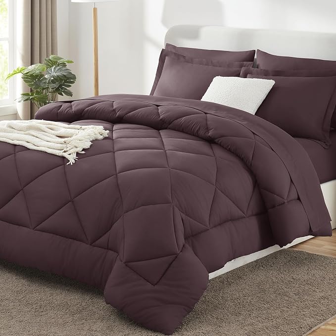 CozyLux Full Size Comforter Sets Cocoa Powder by CozyLux