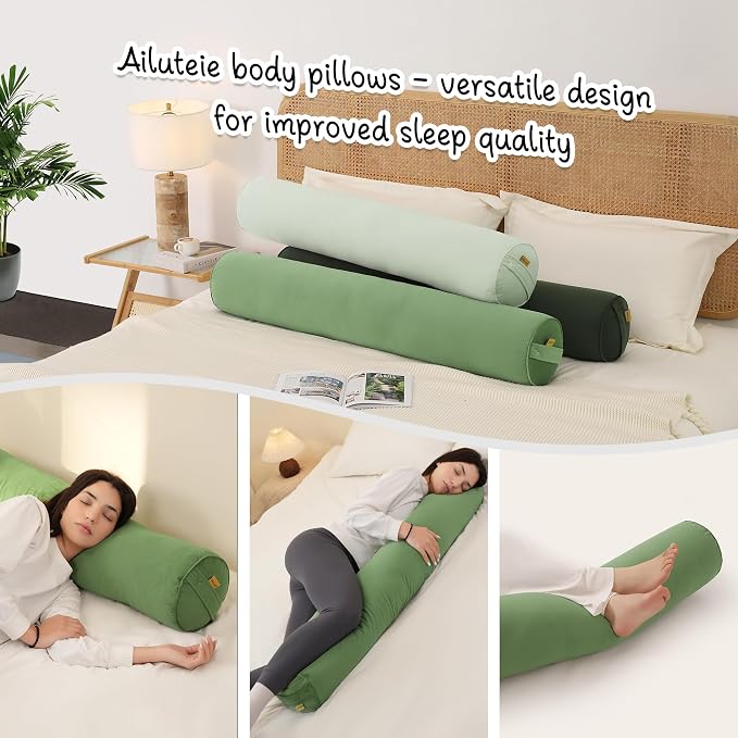 Body Pillow for Adults, Long Round Pillow, Big Cylindrical Pillow, Large Full - Image 6